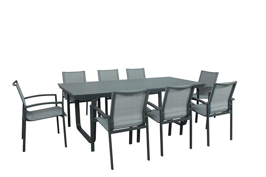 Aluminium 9pcs dining set JW542